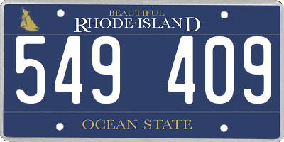RI license plate 549409