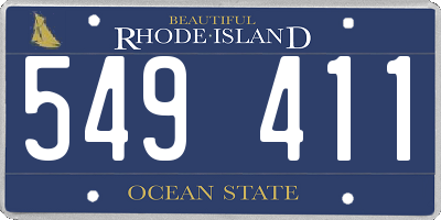 RI license plate 549411