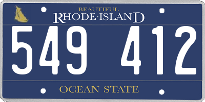 RI license plate 549412