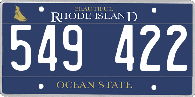 RI license plate 549422