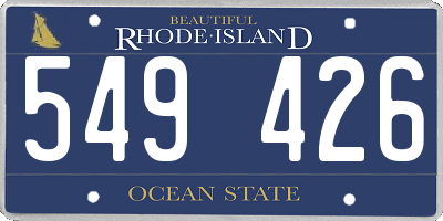 RI license plate 549426