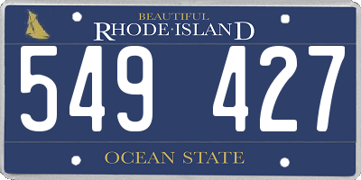 RI license plate 549427