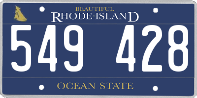 RI license plate 549428