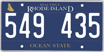 RI license plate 549435