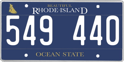 RI license plate 549440