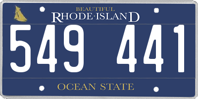 RI license plate 549441