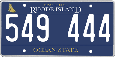 RI license plate 549444