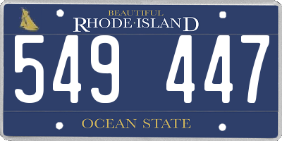 RI license plate 549447