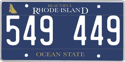 RI license plate 549449