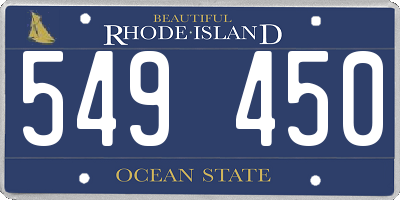 RI license plate 549450