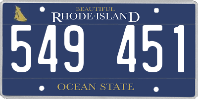 RI license plate 549451