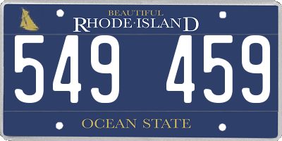 RI license plate 549459