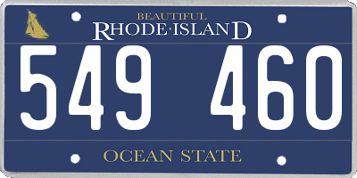RI license plate 549460