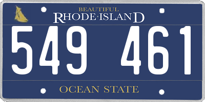 RI license plate 549461