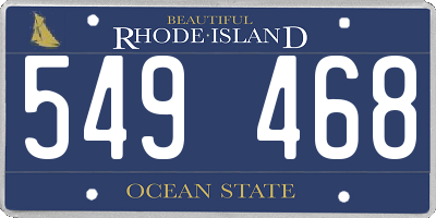 RI license plate 549468