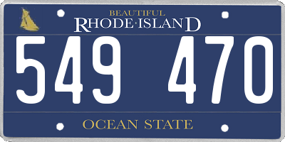 RI license plate 549470