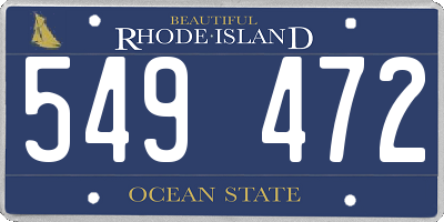 RI license plate 549472