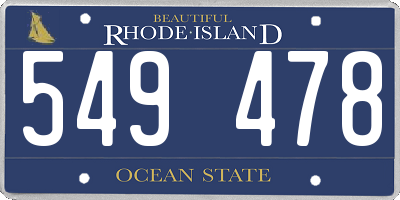 RI license plate 549478