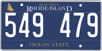 RI license plate 549479