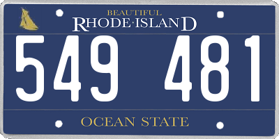 RI license plate 549481