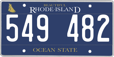 RI license plate 549482