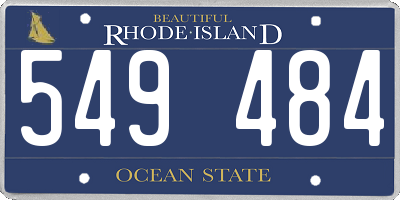 RI license plate 549484
