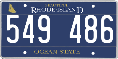 RI license plate 549486