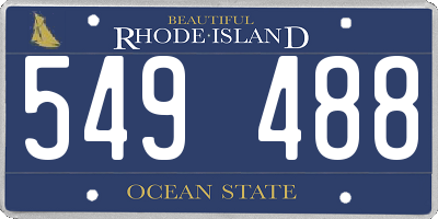 RI license plate 549488