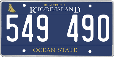RI license plate 549490