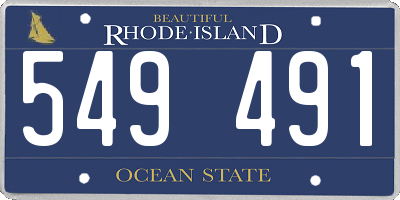 RI license plate 549491