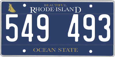 RI license plate 549493