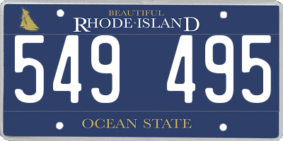 RI license plate 549495