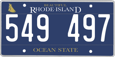 RI license plate 549497