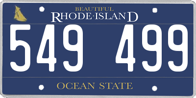 RI license plate 549499