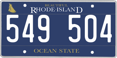 RI license plate 549504