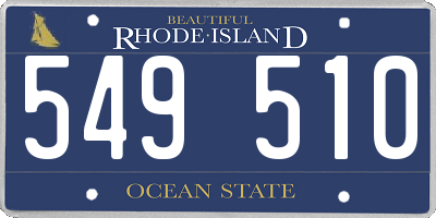 RI license plate 549510