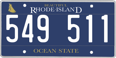 RI license plate 549511