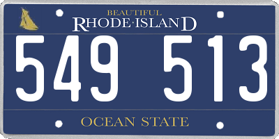 RI license plate 549513