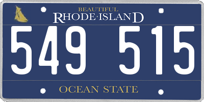 RI license plate 549515