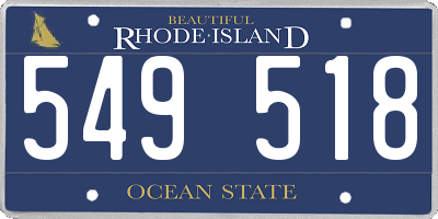 RI license plate 549518