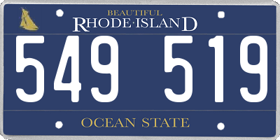 RI license plate 549519