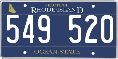 RI license plate 549520