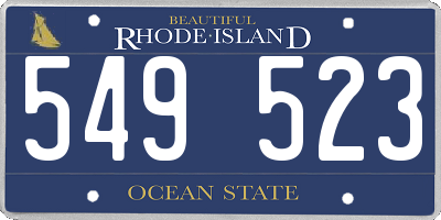 RI license plate 549523