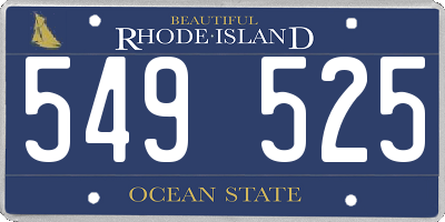RI license plate 549525