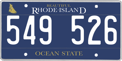RI license plate 549526