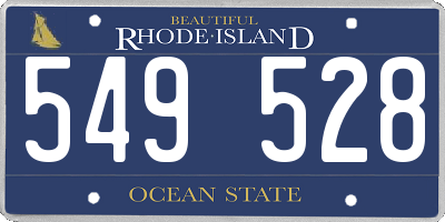 RI license plate 549528