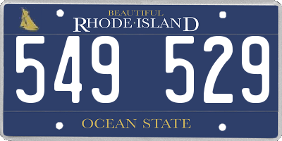 RI license plate 549529