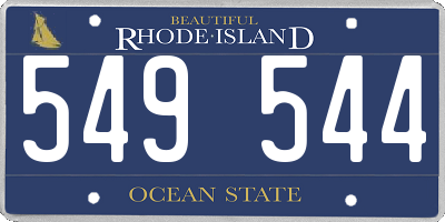 RI license plate 549544