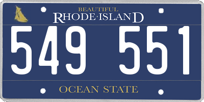 RI license plate 549551