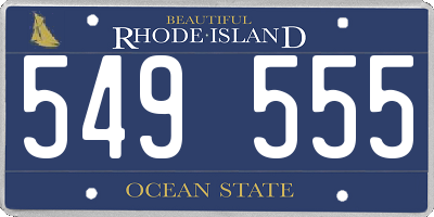 RI license plate 549555